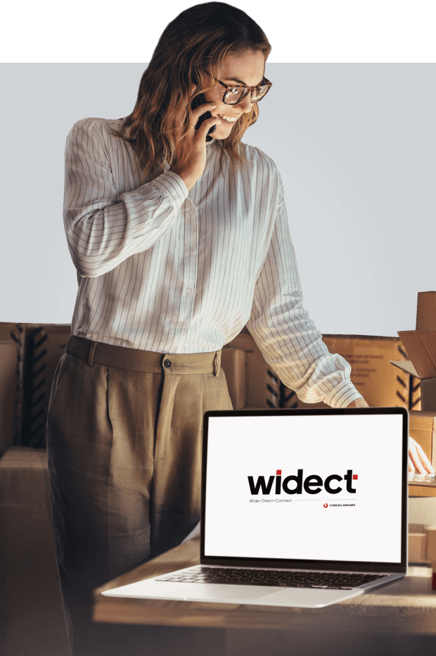 E-export requires speed, technological agility, international transportation and expertise. With Widect, it is possible to access these easily.