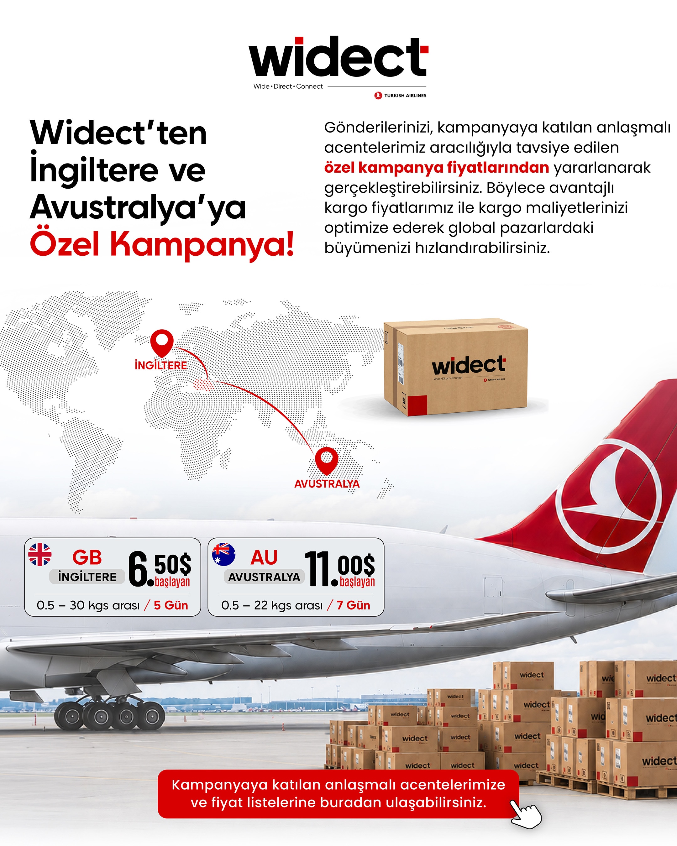 Discover campaigns that make your international shipments more cost-effective.